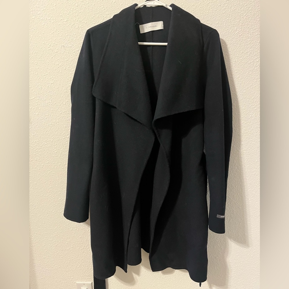 Large collar wrap jacket